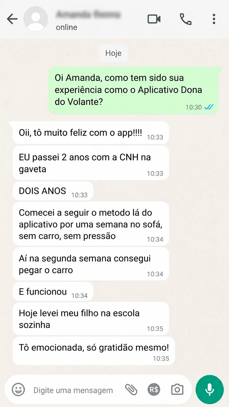 Relato de participante que ficou dois anos sem dirigir e conta como começou a usar o aplicativo antes de voltar ao carro